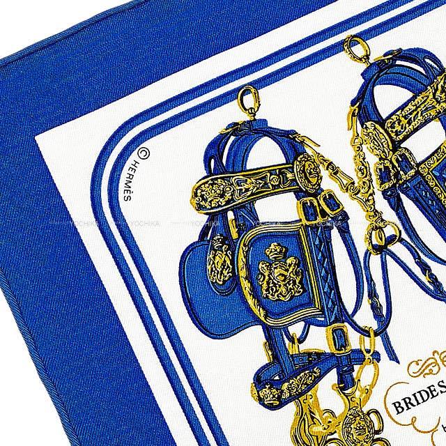 2020年 春夏 新作 HERMES エルメス スカーフ カレ20 "ブリッド ドゥ ガラ" ブルーヴィフ/白 新品