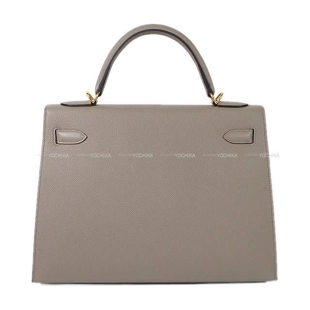 エルメス ハンドバッグ ケリー32 外縫い グリアスファルト エプソン ゴールド金具 新品
