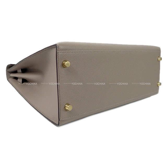 エルメス ハンドバッグ ケリー32 外縫い グリアスファルト エプソン ゴールド金具 新品