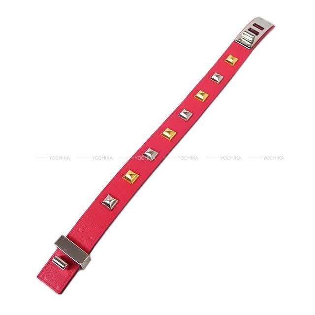 HERMES エルメス ブレスレット "ミニドッグ クルーカレ" ローズエクストリーム スイフト #T1 新品未使用