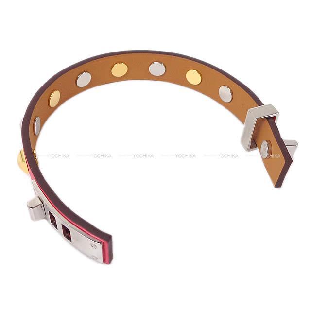 HERMES エルメス ブレスレット "ミニドッグ クルーカレ" ローズエクストリーム スイフト #T1 新品未使用