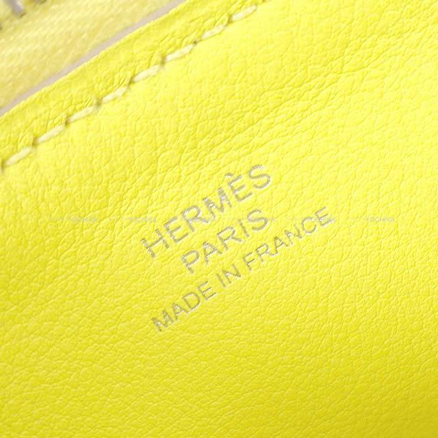2020年 春夏 新作 HERMES エルメス ミニポーチ "カレポケット 王者の虎" ライム スイフト シルバー金具 新品