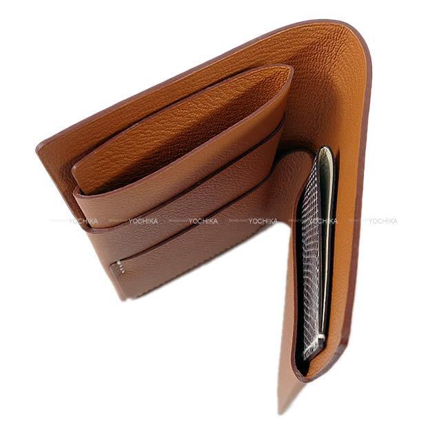 HERMES エルメス コンパクト 財布 カードケース "シタデル タッチ" ゴールドXオンブレ エバーカラーXリザード 新品