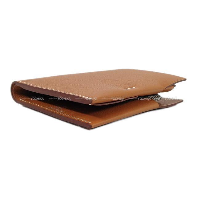 HERMES エルメス コンパクト 財布 カードケース "シタデル タッチ" ゴールドXオンブレ エバーカラーXリザード 新品