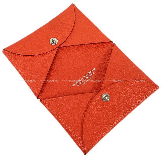 三越日本橋 限定 HERMES エルメス カードケース カルヴィ "夢" カプシーヌ シェーブル 新品