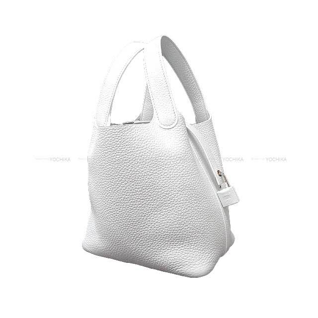 HERMES　エルメス　ホワイト チノパン ストレートレッグ HERMES エルメス ハンドバッグ ピコタンロック 18 PM (内側起毛