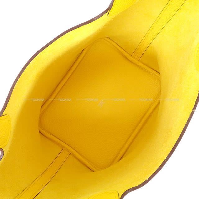 エルメス ハンドバッグ ピコタンロック 22 MM ジョーヌナプル トリヨン シルバー金具 新品