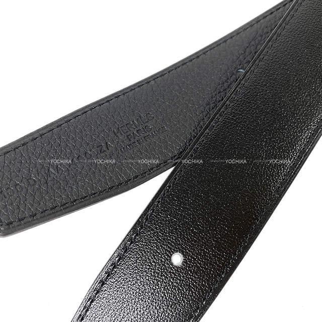 HERMES エルメス メンズ "コンスタンス 32" リバーシブル Hベルト #100 黒 (ブラック) トゴ 新品
