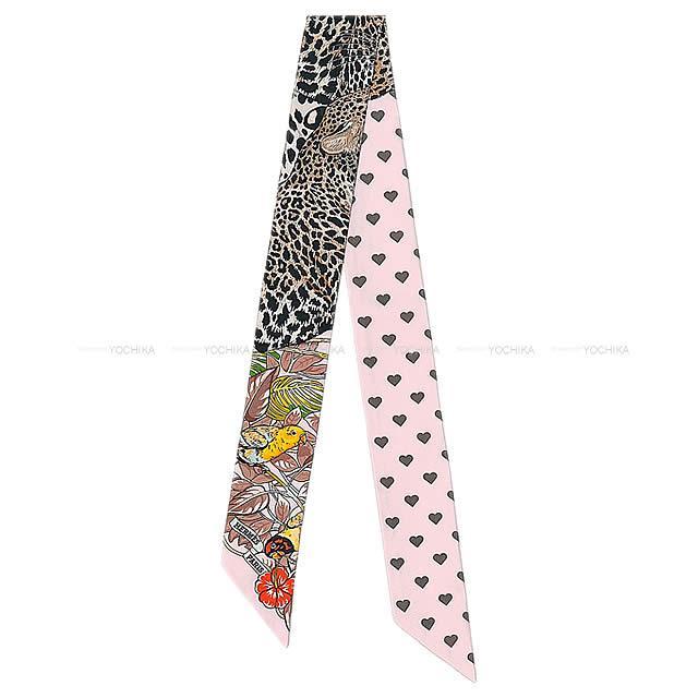 HERMESエルメスツイリージャングルラブラブハート柄レオパードスカーフ 