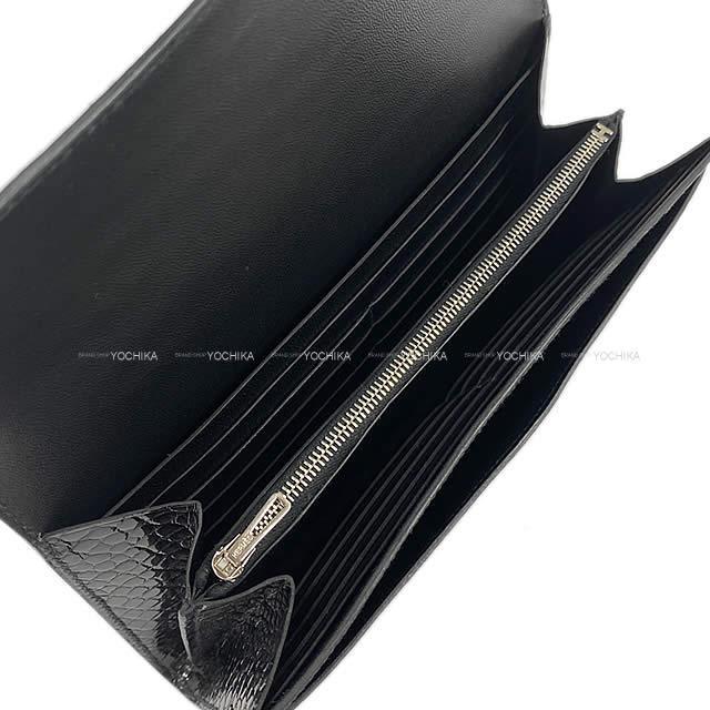 HERMES エルメス 長財布 コンスタンス ロング 黒(ブラック) クロコダイルアリゲーター シルバー金具 新品未使用