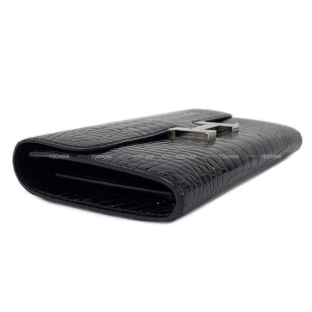 HERMES エルメス 長財布 コンスタンス ロング 黒(ブラック) クロコダイルアリゲーター シルバー金具 新品未使用