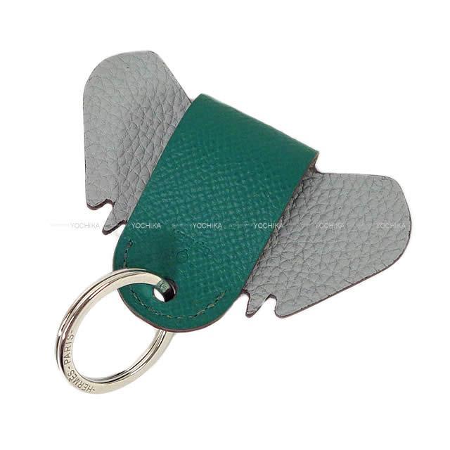 HERMES エルメス キーホルダー プティアッシュ "像" マラカイト/ブルーグラシエ エプソン/トゴ 新品