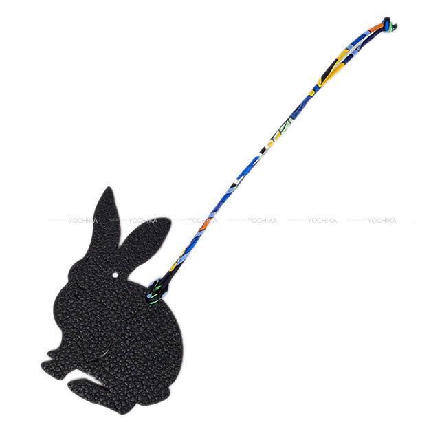 エルメス バッグチャーム プティアッシュ チャーム "うさぎ ラビット" 白/黒  エプソン/トゴ 新品