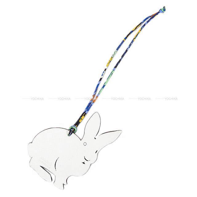 エルメス バッグチャーム プティアッシュ チャーム "うさぎ ラビット" 白/黒  エプソン/トゴ 新品