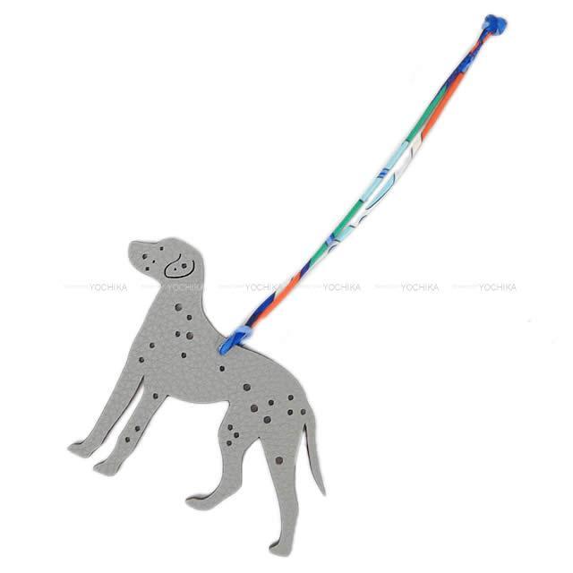 HERMES エルメス プティアッシュ バッグチャーム "ダルメシアン 犬" グリムエット/ショコラ トゴ/エプソン 新品