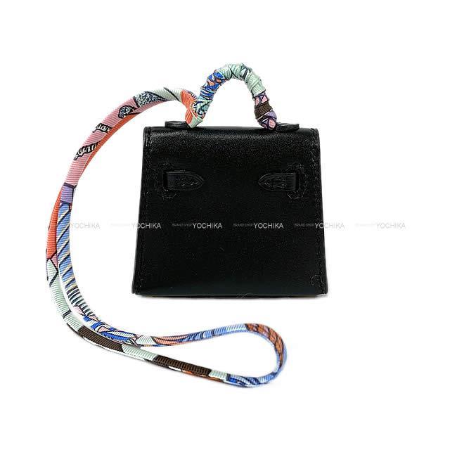 HERMES エルメス ミニミニ バッグチャーム ケリー トゥイリー(ツイリー) 黒(ブラック) タデラクト ゴールド金具 新品