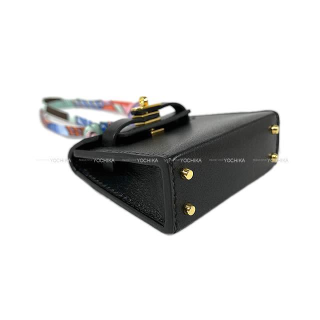 HERMES エルメス ミニミニ バッグチャーム ケリー トゥイリー(ツイリー) 黒(ブラック) タデラクト ゴールド金具 新品