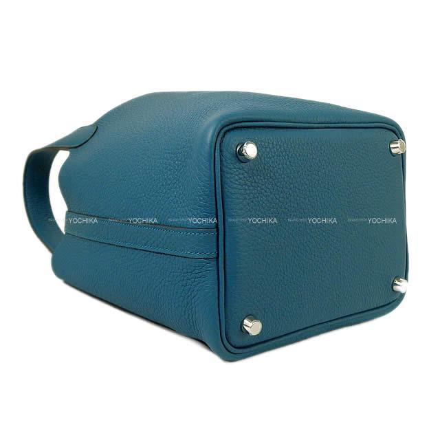 HERMES エルメス ハンドバッグ ピコタンロック 18 PM ヴェールボスフォール トリヨン シルバー金具 新品