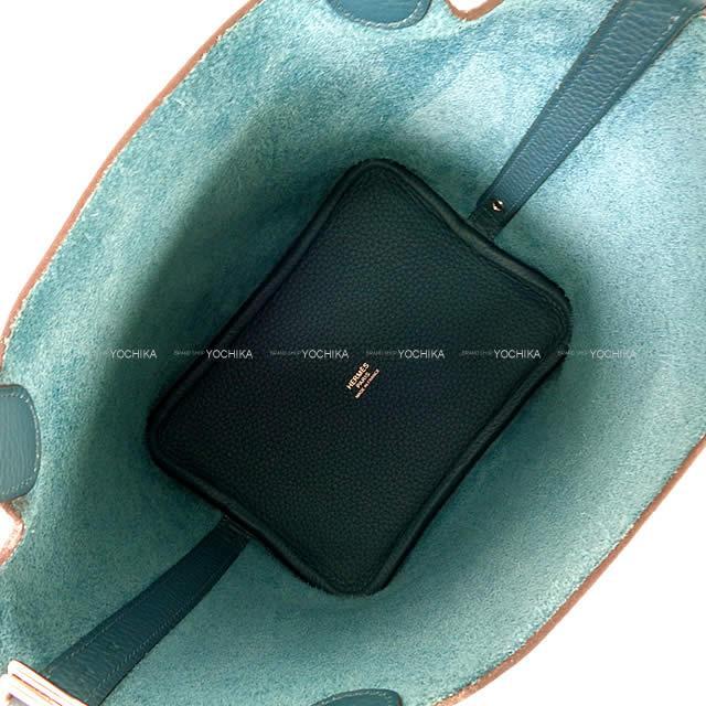 HERMES エルメス ハンドバッグ ピコタンロック 18 PM ヴェールボスフォール トリヨン シルバー金具 新品