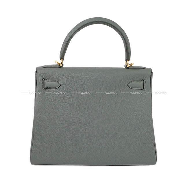 HERMES エルメス ハンドバッグ ケリー28 内縫い ヴェールアマンド トゴ ゴールド金具 新品