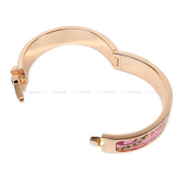 エルメス ブレスレット バングル クリック アッシュ PM 乗馬の装身具一式 ピンクデリリウム  新品