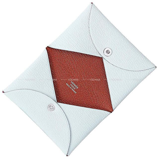 HERMES エルメス カードケース カルヴィ ヴェルソ ブルーブリュム  