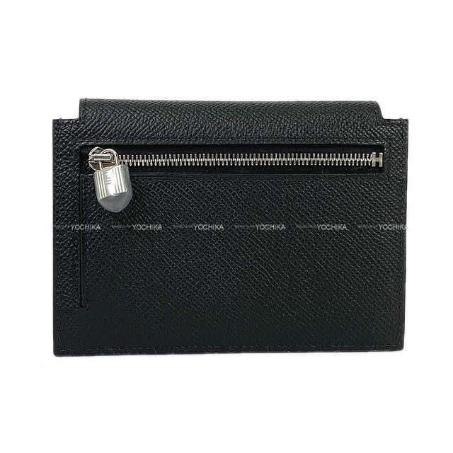 エルメス コンパクト 財布 "ケリー ポケット" 黒（ブラック） エプソン シルバー金具 新品