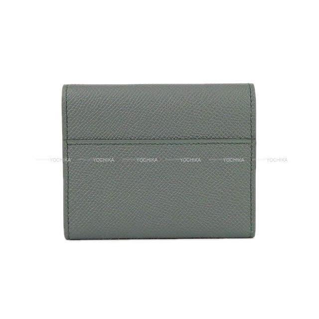 エルメス コンパクト カードケース クリック ミニ ヴェールアマンド エプソン シルバー金具 新品