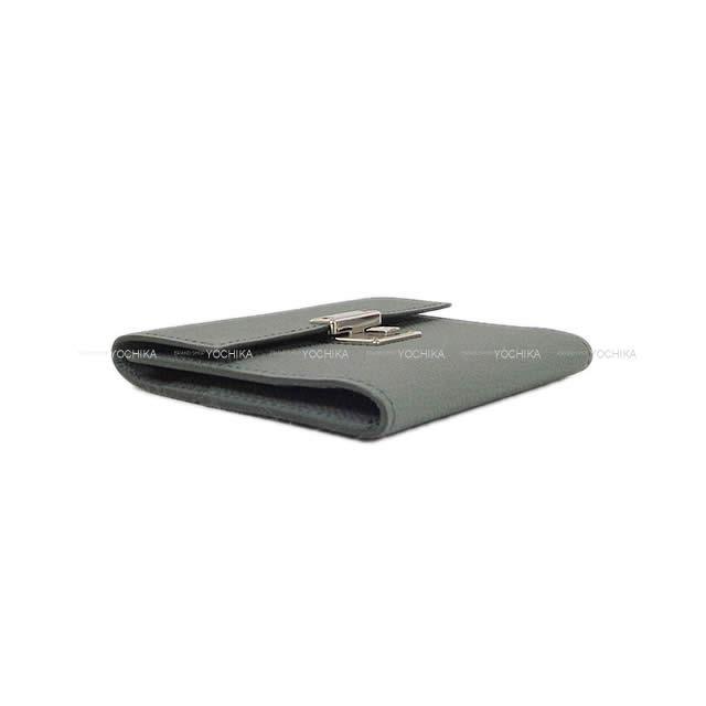 エルメス コンパクト カードケース クリック ミニ ヴェールアマンド エプソン シルバー金具 新品