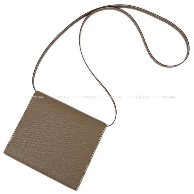 HERMES エルメス ショルダー ポーチ ウォレット バッグ "クリック 16" エトープ エプソン ゴールド金具 新品