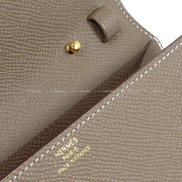 HERMES エルメス ショルダー ポーチ ウォレット バッグ "クリック 16" エトープ エプソン ゴールド金具 新品