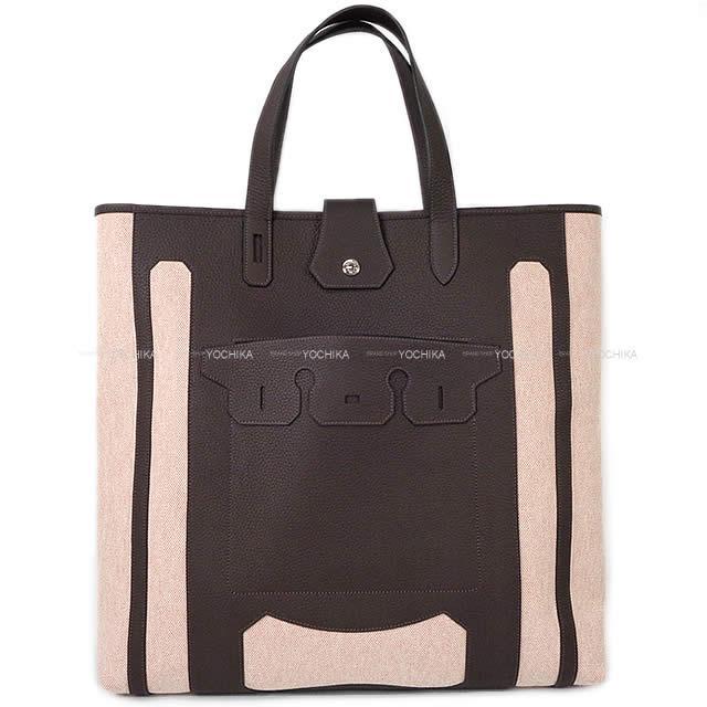 エルメス Petit h プティアッシュ バーキン くり抜き ポケット付 ビッグ トートバッグ ショコラ 新品