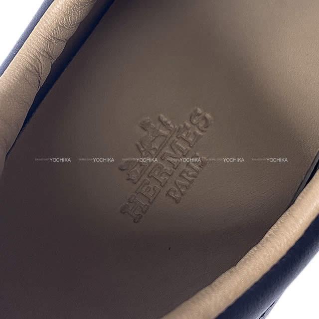 HERMES エルメス スニーカー ポロ 黒(ブラック)X白(ホワイト) カーフスキン ＃36 新品未使用