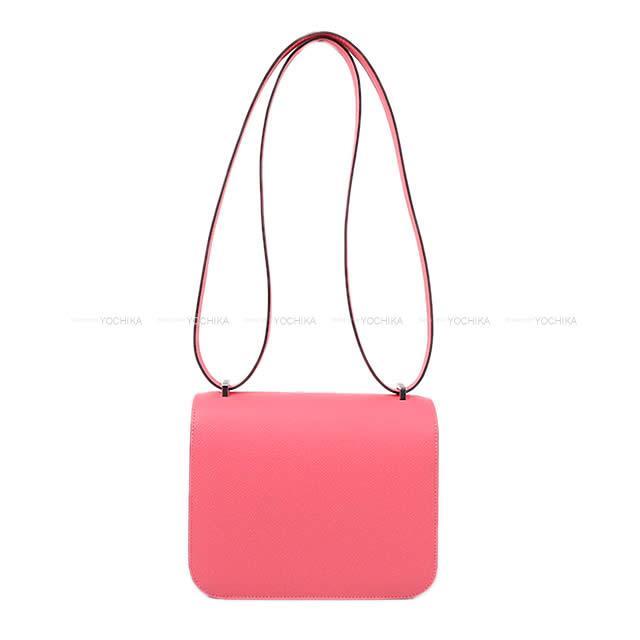 HERMES エルメス ショルダーバッグ コンスタンス 3 ミニ 18 ローズアザレ エプソン シルバー金具 新品