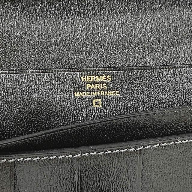 HERMES エルメス 長財布 ベアンスフレ グラファイト クロコダイル アリゲーター ゴールド金具 新品