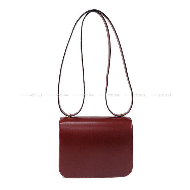 HERMES エルメス ショルダーバッグ コンスタンス3 ミニ 18 ルージュアッシュ ボックスカーフ ゴールド金具 新品未使用