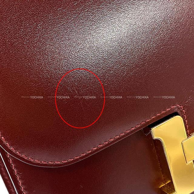 HERMES エルメス ショルダーバッグ コンスタンス3 ミニ 18 ルージュアッシュ ボックスカーフ ゴールド金具 新品未使用