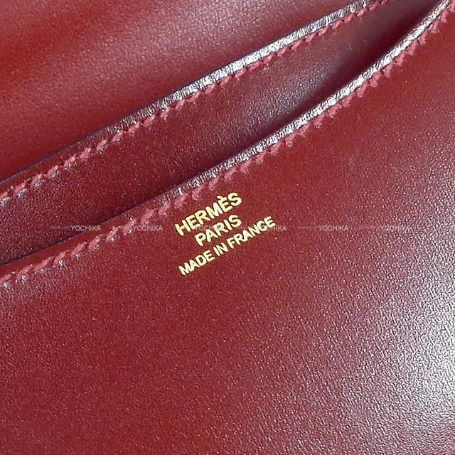 HERMES エルメス ショルダーバッグ コンスタンス3 ミニ 18 ルージュアッシュ ボックスカーフ ゴールド金具 新品未使用
