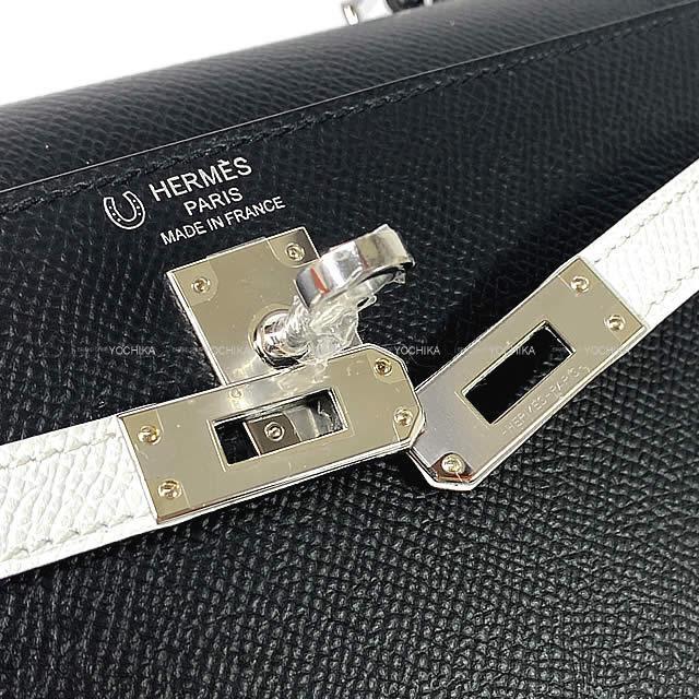 HERMES エルメス ハンドバッグ ケリー25 外縫い スペシャルオーダー 黒(ブラック)/白(ホワイト) 新品