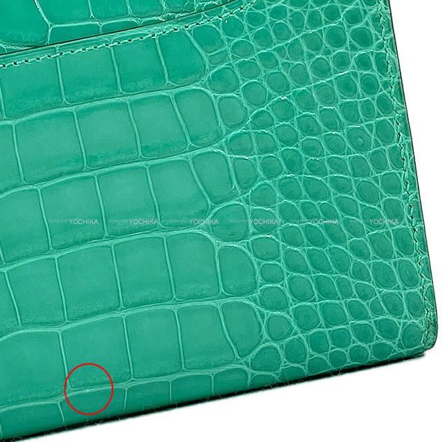 HERMES エルメス 長財布 コンスタンス ロング ヴェールジェイド クロコダイルアリゲーター 新品未使用