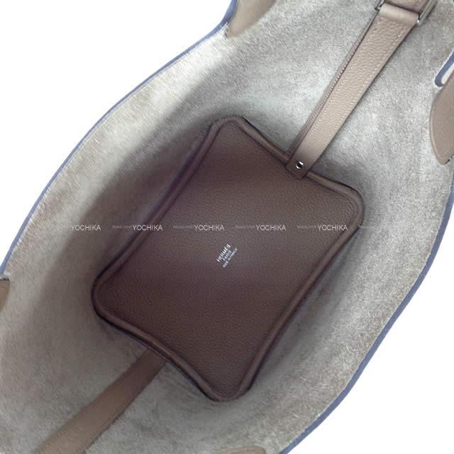 HERMES エルメス ハンドバッグ ピコタンロック 18 PM ベージュドゥワイマール トリヨンモーリス シルバー金具 新品