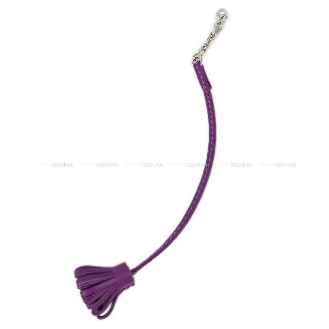 HERMES エルメス カルメン チータ プティ ポンポン 17 ヴァイオレット アニューミロ シルバー金具 新品