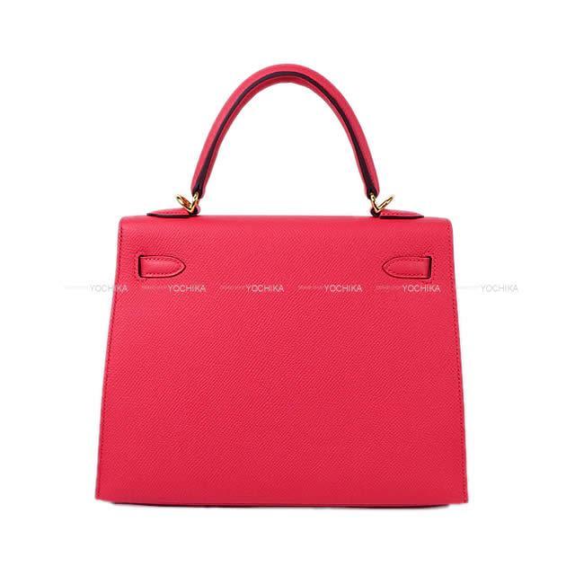 HERMES エルメス ハンドバッグ ケリー25 外縫い ローズエクストリーム エプソン ゴールド金具 新品
