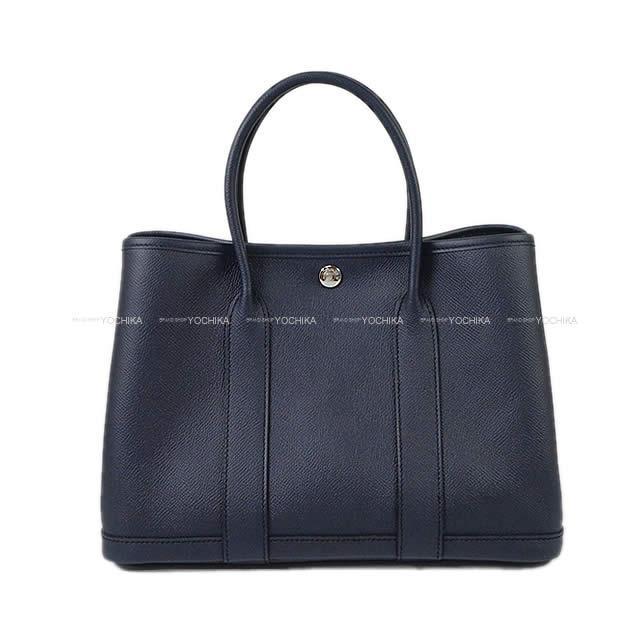 HERMES エルメス トートバッグ ガーデンパーティ 30 TPM ブルーインディゴ エプソン シルバー金具 新品未使用