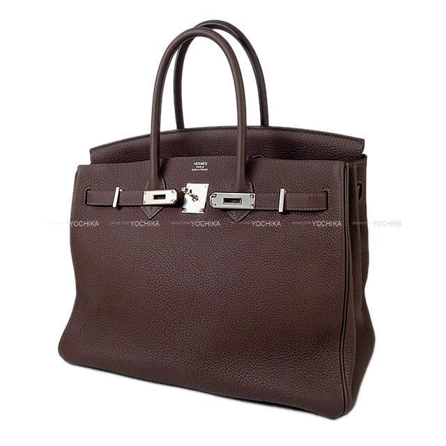 HERMES エルメス ハンドバッグ バーキン35 ショコラ トゴ シルバー金具 新品