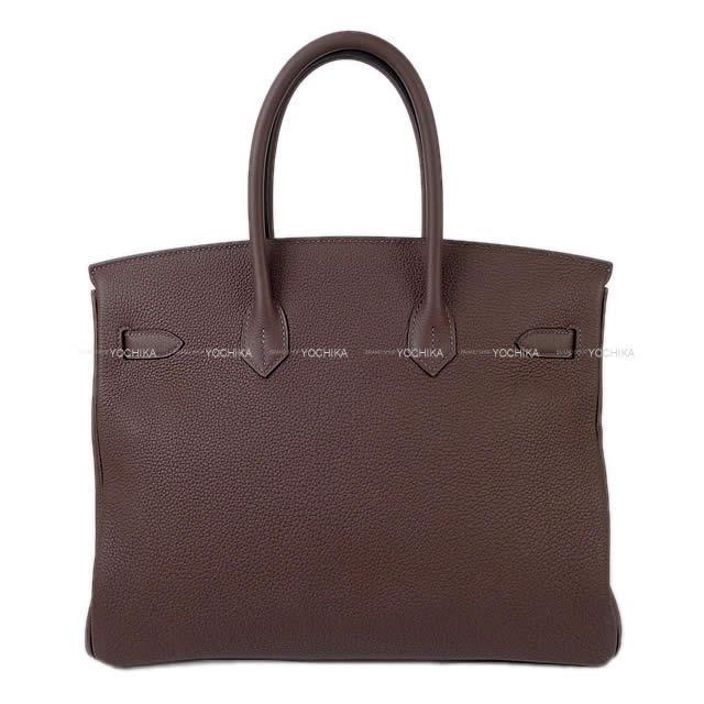 HERMES エルメス ハンドバッグ バーキン35 ショコラ トゴ シルバー金具 新品