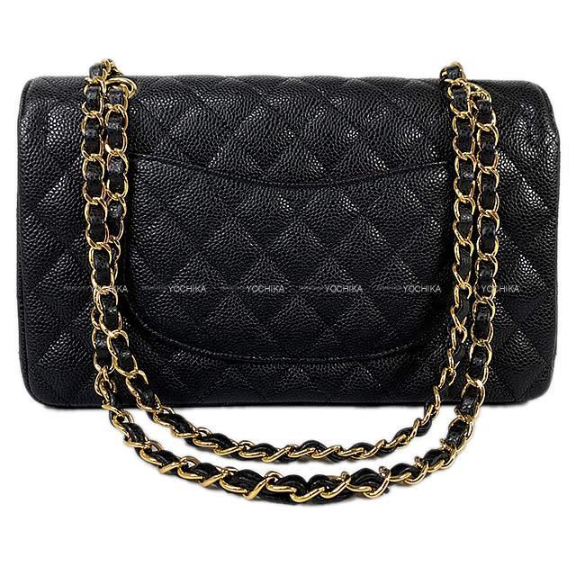 CHANEL シャネル マトラッセ25 Wフラップ チェーン ショルダーバッグ 黒(ブラック)Xボルドー キャビアスキン A01112 ゴールド金具  新品