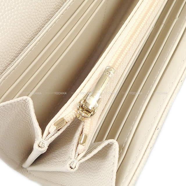 CHANEL シャネル クラシック マトラッセ フラップ 長財布 アイボリー