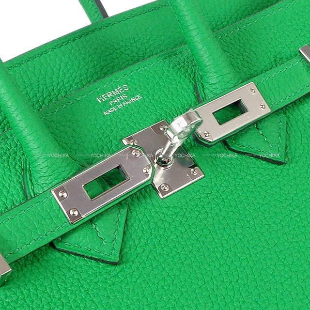 HERMES エルメス ハンドバッグ バーキン25 バンブー トゴ シルバー金具 新品
