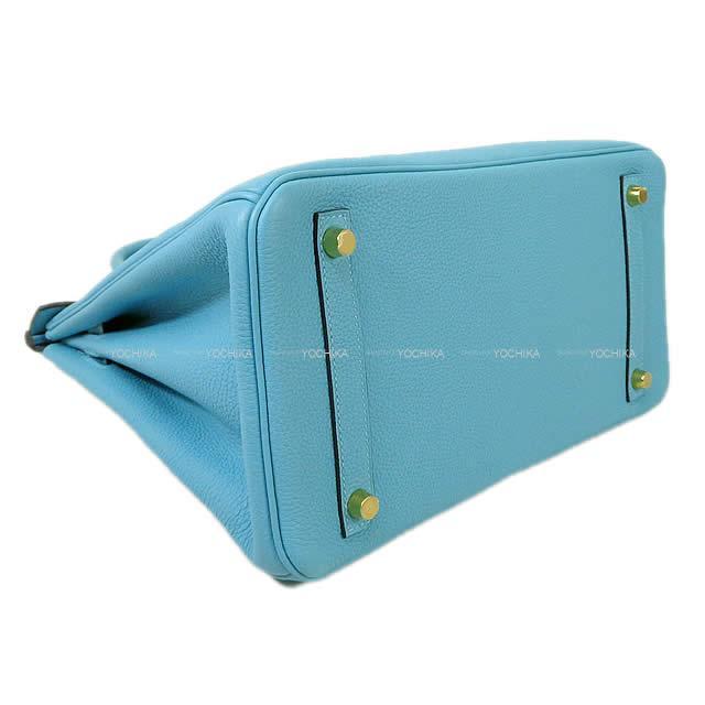 HERMES エルメス ハンドバッグ バーキン30 ブルーデュノール トゴ ゴールド金具 展示新品